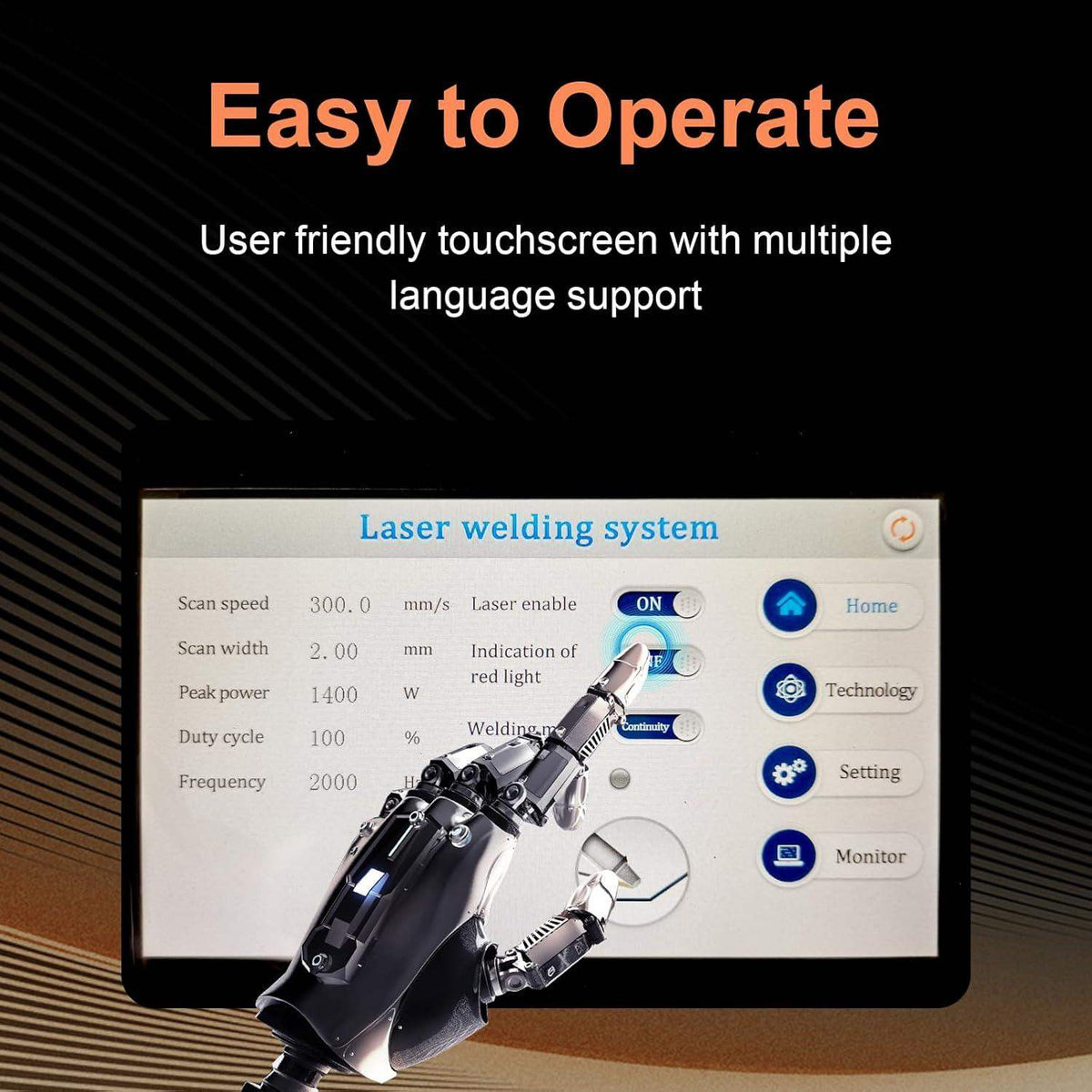 1000W Air-Cooled Handheld Laser Welder : eH10L-MM01