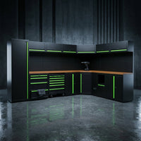 ApexForge Shadowline Pro Modular Garage Cabinet System — Studio Shot