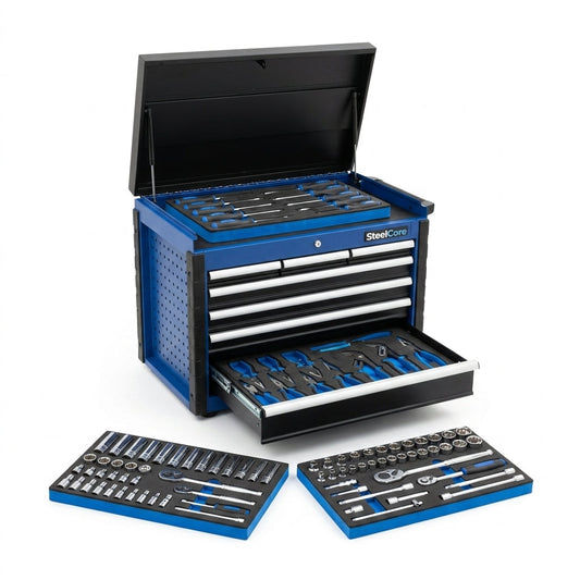 SteelCore Pro Ultimate Rolling Tool Chest Set — Studio Shot