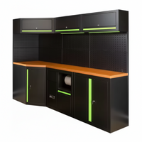 Modular Garage Cabinet System Built for Heavy-Duty Organization, Steel Construction, Matte Black Finish