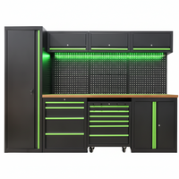 Modular Garage Cabinet System Built for Heavy-Duty Organization, Steel Construction, Matte Black Finish