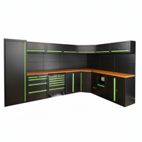 Modular Garage Cabinet System Built for Heavy-Duty Organization, Steel Construction, Matte Black Finish